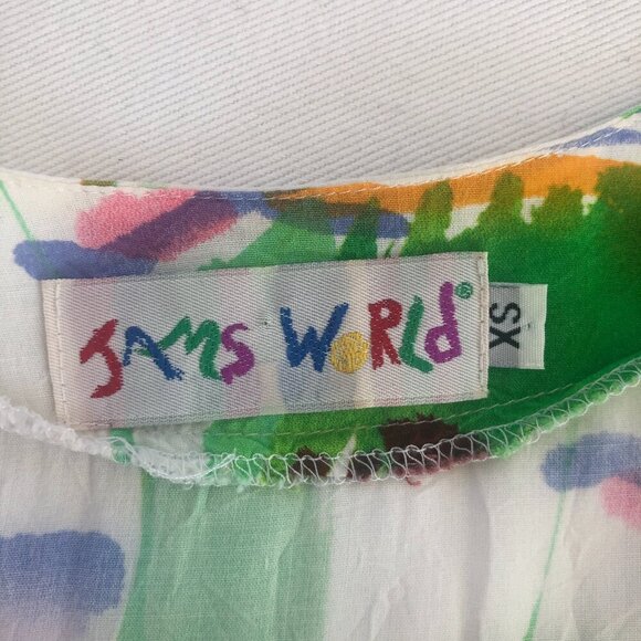 Vintage Jams World Hattie Dress Floral Ruffle Hem Size XS Flirty Artsy - Picture 2 of 9